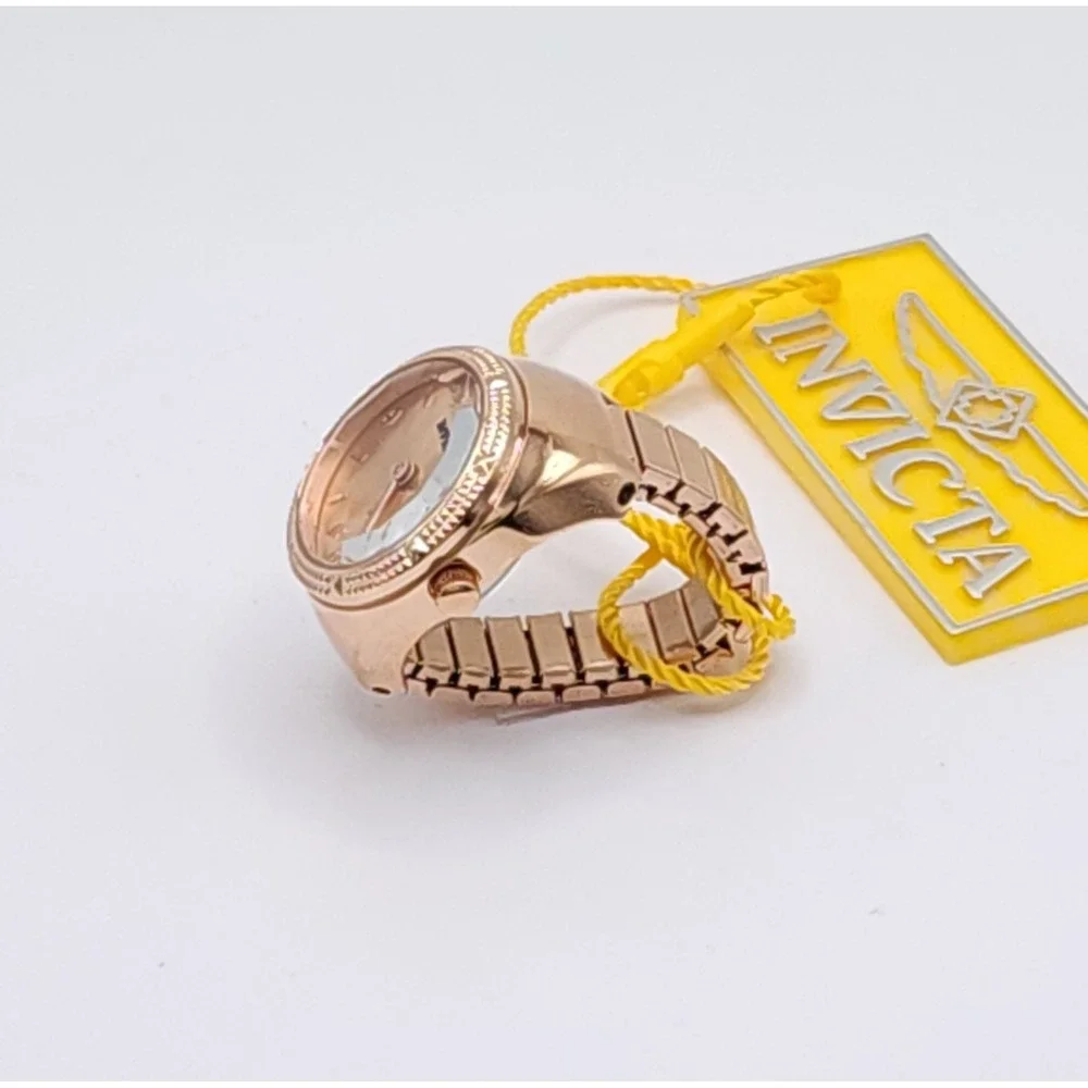Invicta Mini Angel Musearc Rose Gold Ring Watch 50642